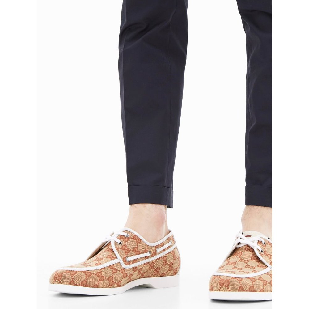Gucci Men's Original GG Canvas Boat Shoes - Picture 10 of 10